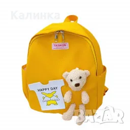 Детска ученическа раница с мече Fashion Happy Day / Размер: 30x23x10cm, снимка 1