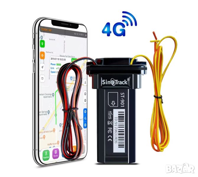 4G GPS tracker тракер и предплатена SIM проследяващо устройство за коли камиони атв мотори, снимка 1