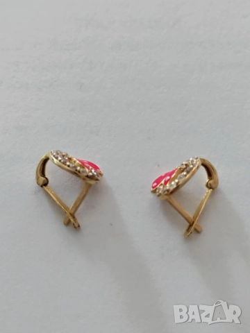 Златни детски обици 51841, снимка 2 - Обеци - 51742393