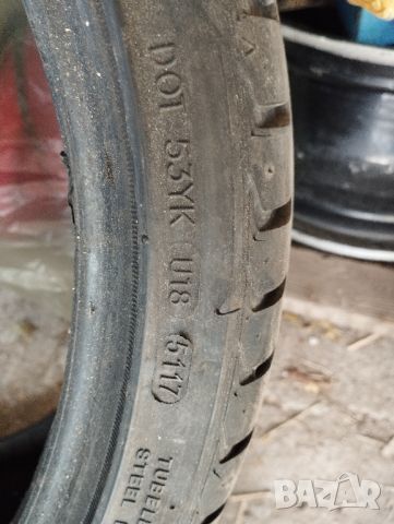 четири гуми 19-ки в перфектно състояние без лепенки и фитили, снимка 5 - Части - 45279335