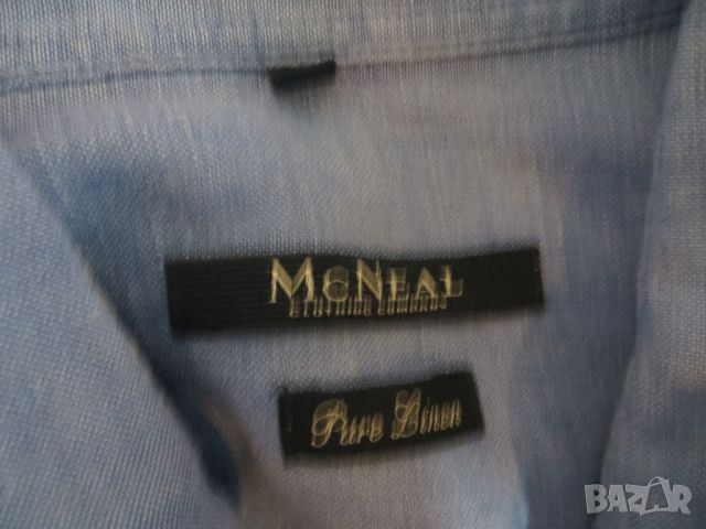 Мъжка риза с къс ръкав от лен McNeal, снимка 3 - Ризи - 45810208