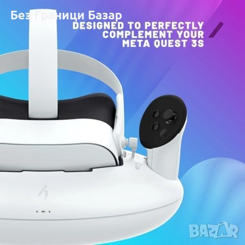 Нова Стойка и зарядна станция Quest 3S Touch Plus 1800mAh игри геймъри, снимка 8 - Аксесоари - 53815855