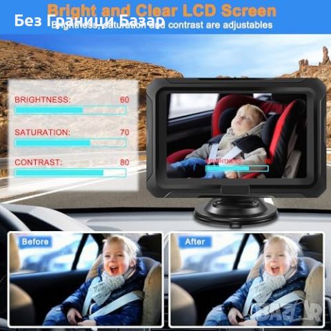 Нова Бебешка HD Камера за Кола автомобил Лесен Монтаж, 150° Видимост, снимка 5 - Друга електроника - 45660076