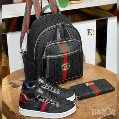 дамски маратонки, раница и портмоне gucci tommy hilfiger fendi , снимка 4 - Маратонки - 46859700