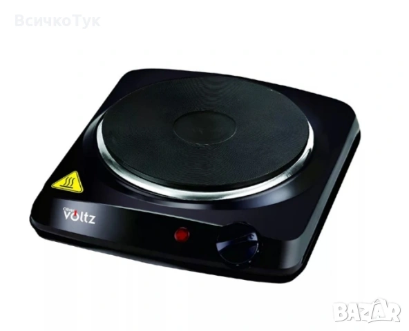 ✨Котлон Voltz OV51445N, 1500W, Чугунена плоча 185мм., Черен 