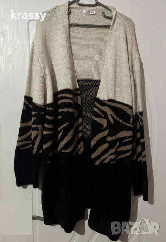 Страхотна дълга голяма дамска жилетка (размер 2ХЛ)