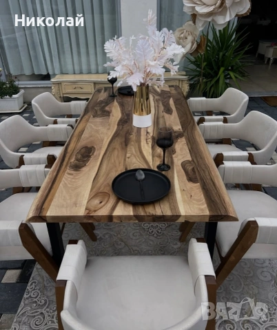 трапезна маса масив орех, снимка 5 - Маси - 53541307
