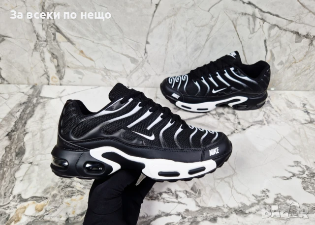 Nike Мъжки Черно-Бели Маратонки👟Мъжки Спортни Обувки В Цвят Черно-Бяло Найк Код P668, снимка 2 - Маратонки - 50578999