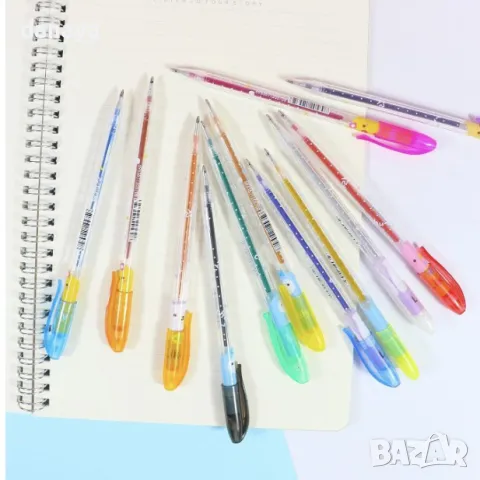 5109 Творчески цветни химикали с брокат Glitter Pens, 12 броя, снимка 3 - Ученически пособия, канцеларски материали - 46985961