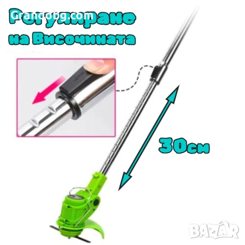 Акумулаторна Безчеткова резачка с омасляване + Акумулаторен тример с 4 батерии и 9 подаръка, снимка 3 - Други инструменти - 52107890