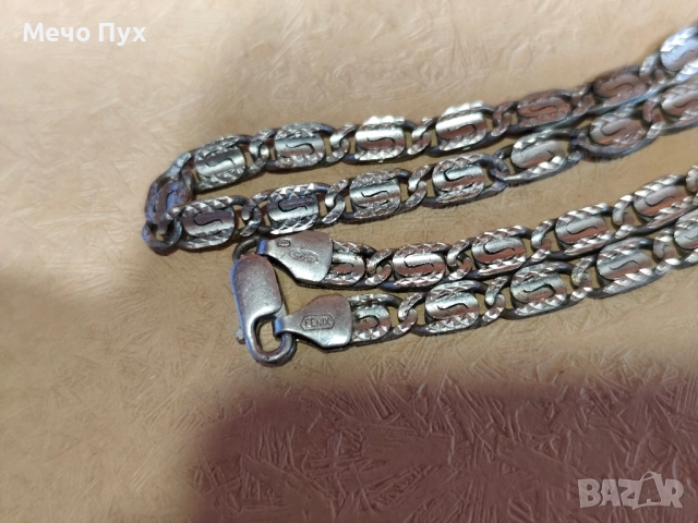 Сребърен синджир (365), снимка 4 - Колиета, медальони, синджири - 52504301