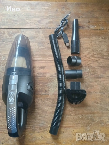Ръчна безжична прахосмукачка – компактна, силна, с приставки, снимка 4 - Прахосмукачки - 54058658