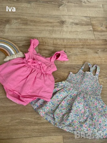 Летни дрешки дрехи 74 80 см , снимка 4 - Бебешки рокли - 50285449