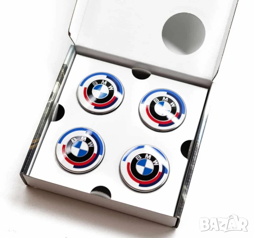 Въртящи капачки за джанти BMW 50th Anniversary – 56мм / 68мм (4 бр.) , снимка 2 - Аксесоари и консумативи - 54200922