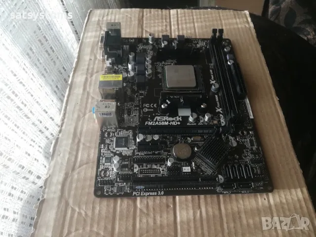 Дънна платка ASRock FM2A58M-HD+ Socket FM2+ CPU+FAN+RAM, снимка 3 - Дънни платки - 47180333