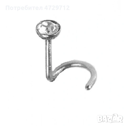 Прави и извити обици на нос с кристали, снимка 5 - Друго оборудване - 53393372