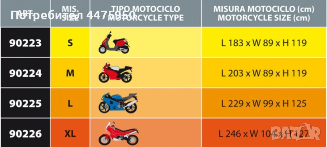 Покривало за мотор Optima L, снимка 2 - Аксесоари и консумативи - 52961299