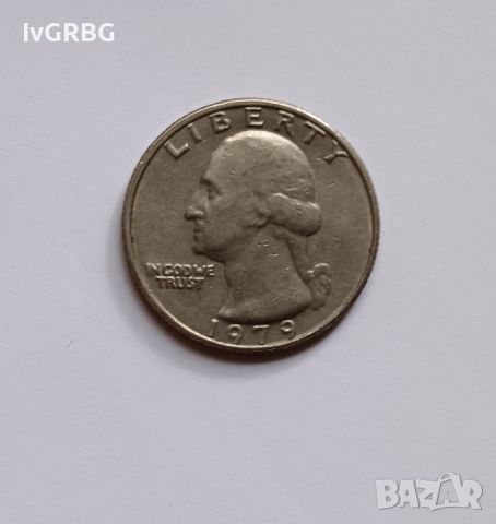 1/4 долар САЩ 1979 25 цента Америка 1979 Американска монета , снимка 2 - Нумизматика и бонистика - 45103379