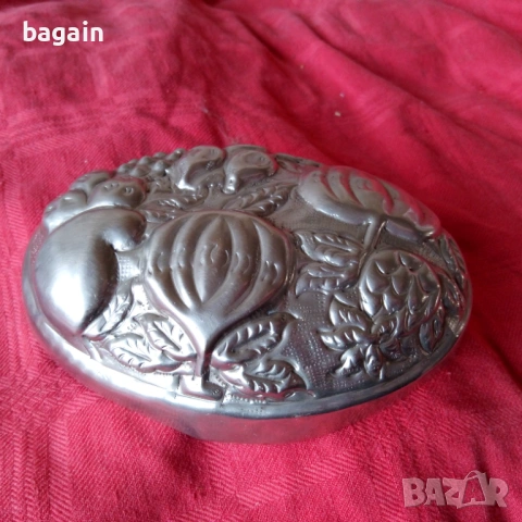 Стар посребрен бронзов съд., снимка 2 - Антикварни и старинни предмети - 53876045