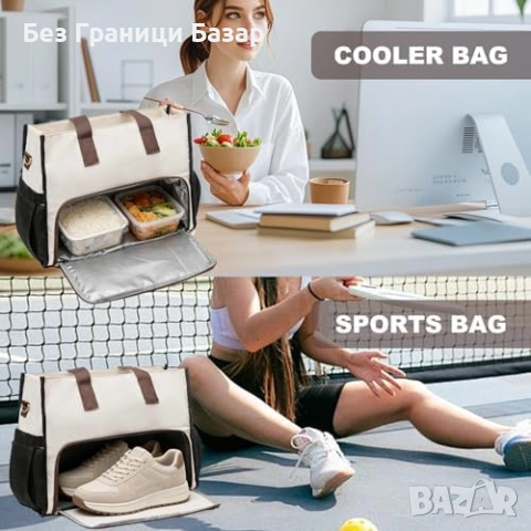 Нова Дамска чанта за лаптоп 15.6 с термо отделение за храна Жени офис работа, снимка 6 - Чанти - 54057337