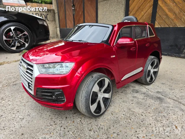 Продавам Детски Акумулаторен джип Audi Q7 12V с меки гуми, Кожена седалка, Металик боя, снимка 3 - Коли, камиони, мотори, писти - 47153871