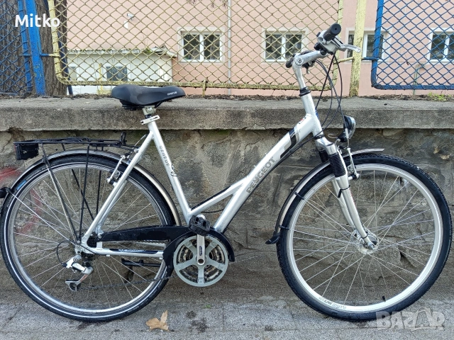 28 цола алуминиев велосипед Пежо с 21 скорости усилени капли амортисьори предни като нов , снимка 5 - Велосипеди - 53987447