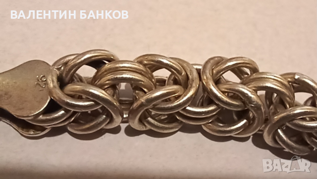 Сребърен синджир царска плетка, снимка 2 - Колиета, медальони, синджири - 45007252