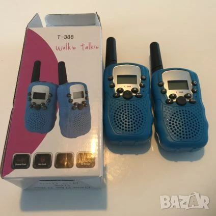 Уоки Токи 3 км с Фенер и LCD Черен 1 бр 