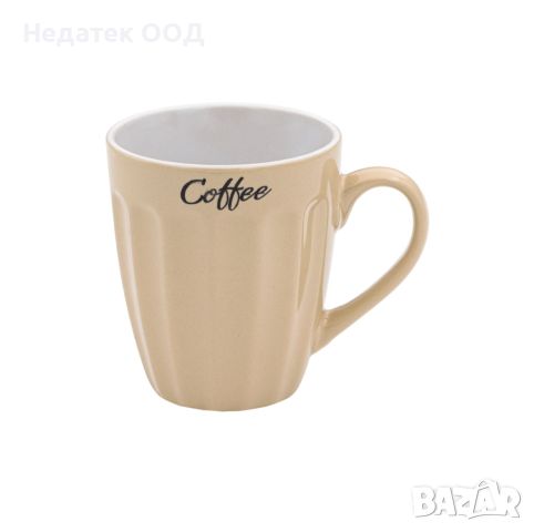  Керамична чаша, за кафе, бежова, 90мл, снимка 1 - Чаши - 45339643