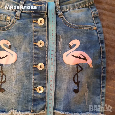 Детска дънкова пола , снимка 3 - Детски рокли и поли - 49700538