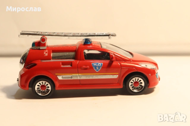 1:43 DEL PRADO PEUGEOT КАМИОН ПОЖАРНА КОЛИЧКА МОДЕЛ, снимка 5 - Колекции - 53691565