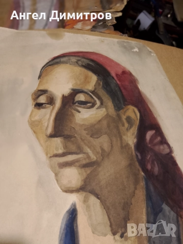 Стар акварел , снимка 2 - Картини - 51599741