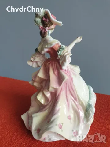 Колекционерска голяма английска порцеланова фигура Royal Doulton Rose/1995 статуетка 20см, снимка 4 - Колекции - 46942800