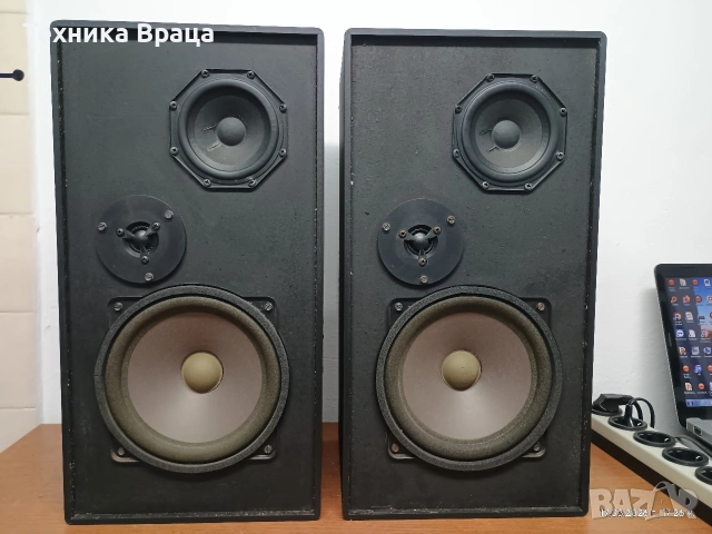 Трилентови немски тонколони EXPERT с качествен звук. Изпращам видео. 