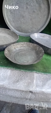 Стари бакърени тави , снимка 4 - Антикварни и старинни предмети - 54125986