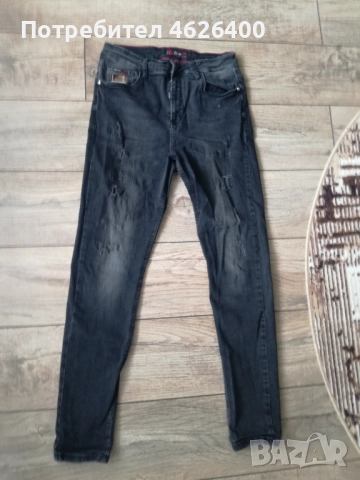 Продавам черни оригинални дънки-LUIZIN, снимка 2 - Дънки - 52099497