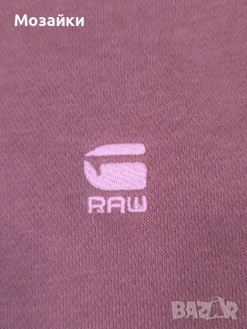 Дамски суитшърт с кръгло деколте G-Star RAW, пепел от рози, свободна кройка - размер M, снимка 5 - Суичъри - 53595528
