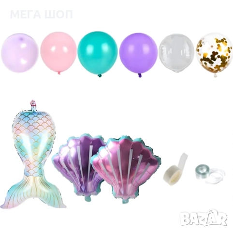 Комплект балони – 97 елемента за приказна декорация, снимка 8 - Декорация за дома - 52908027