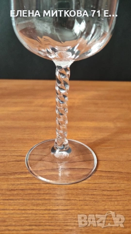 *Cristal d'Arques * Франция сервиз от 6 бр. големи кристални чаши за вино, снимка 5 - Чаши - 54252042