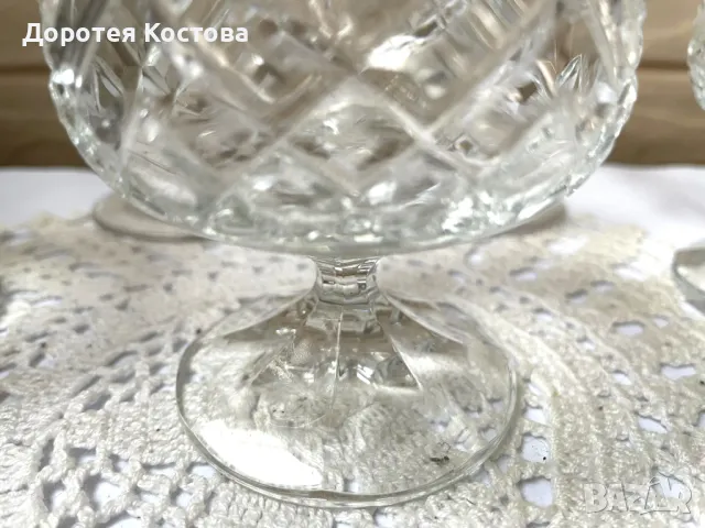 Красиви кристални чаши от Англия, 5 бр , снимка 11 - Антикварни и старинни предмети - 49743172