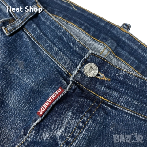 Мъжки дънки Dsquared2 Paint Splashed Distressed Denim Jeans, снимка 4 - Дънки - 48576422