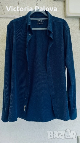 Плътна риза деним RILEY  Швеция , снимка 2 - Ризи - 52318482