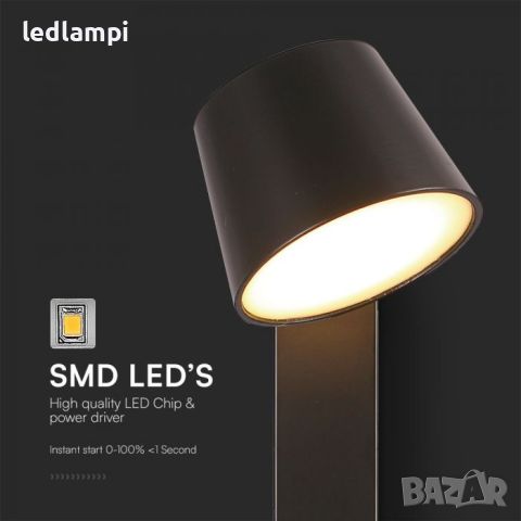 LED Аплик 8W С USB Порт Черен Топло Бяла Светлина, снимка 2 - Лампи за стена - 46744340