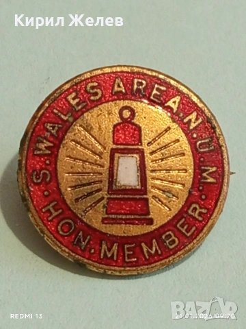 Почетна членска значка на Националния съюз на миньорите Южен Уелс 51680, снимка 4 - Колекции - 53171676