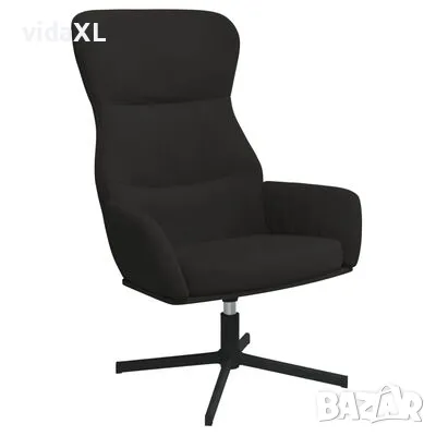 vidaXL Релакс стол, черен, кадифе（SKU:341114）, снимка 1 - Столове - 48906766