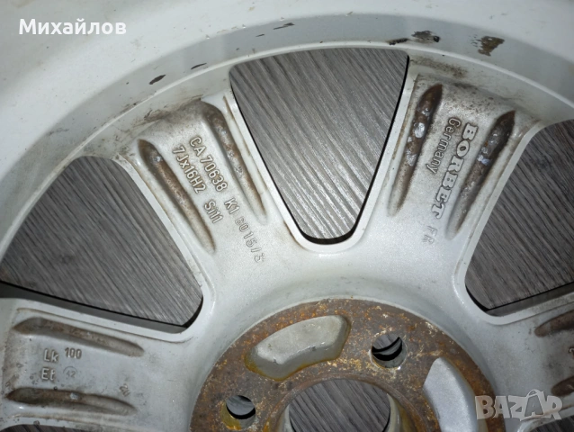 Eдинична алуминиева джанта 4х100-16 цола, снимка 3 - Гуми и джанти - 53109440