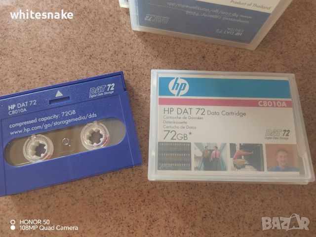 DAT касетки HP C8010A, DAT, 4mm/170М, 72GB, снимка 1