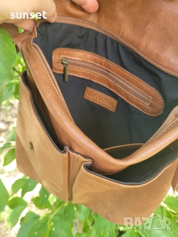 ЕСТЕСТВЕНА кожа мъжка кафява чанта с джобчета Don Donna, снимка 10 - Чанти - 50617661