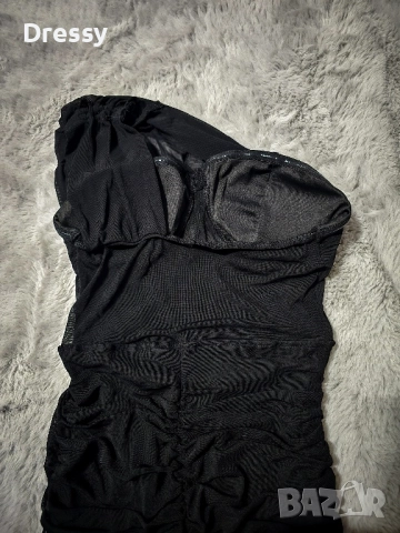 Черна рокля , снимка 2 - Рокли - 52860286