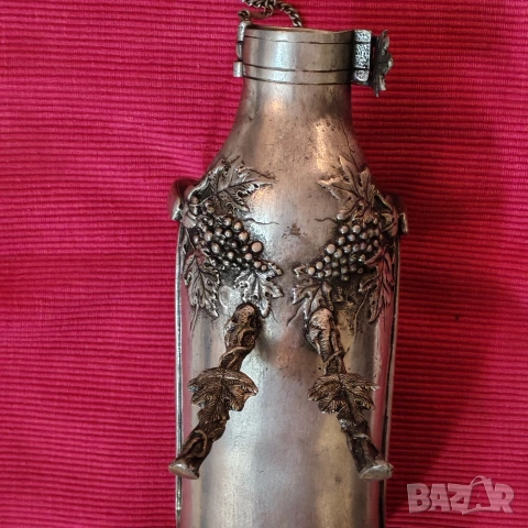 Винтидж калаена стойка за винена бутилка, Германия. , снимка 8 - Антикварни и старинни предмети - 53020275